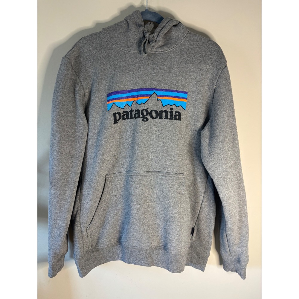 Patagonia Mens P-6 Logo Uprisal Hoody‎ Grey Pullover Sweatshirt 39622FA21 Medium
